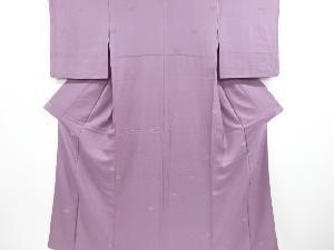 花菱模様織り出し一つ紋色無地着物